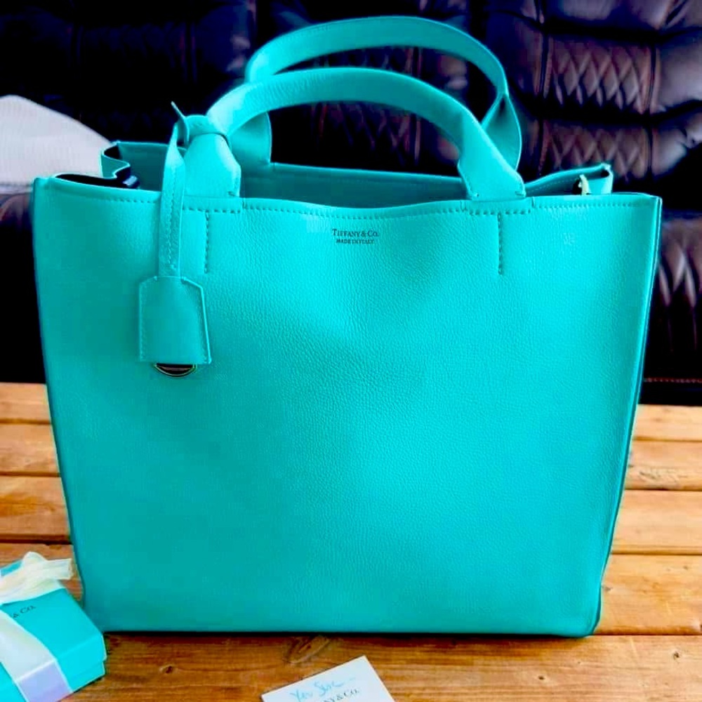 ❤️Tiffany Tote bag in blue leather ❤️